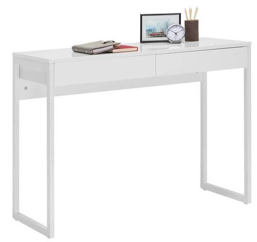 SCHREIBTISCH 102/40/76 cm  in Weiß  - Weiß, Design, Holzwerkstoff/Metall (102/40/76cm) - Hom`in