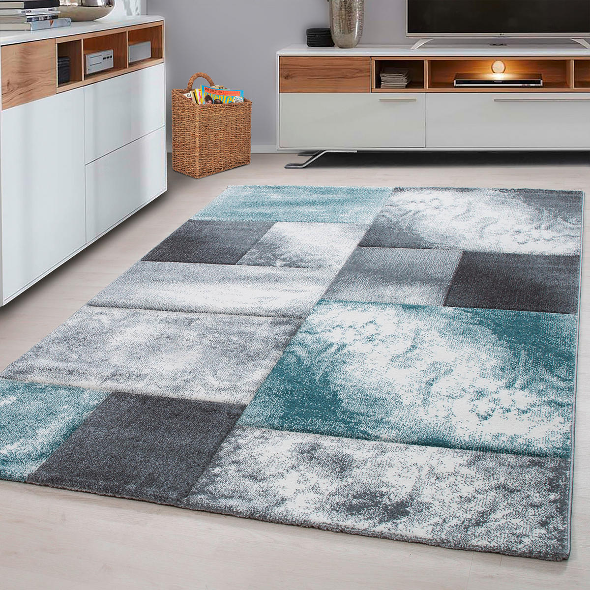 FLATVÄVD MATTA 280/370 cm Hawaii  - blå, Design, textil (280/370cm) - Novel