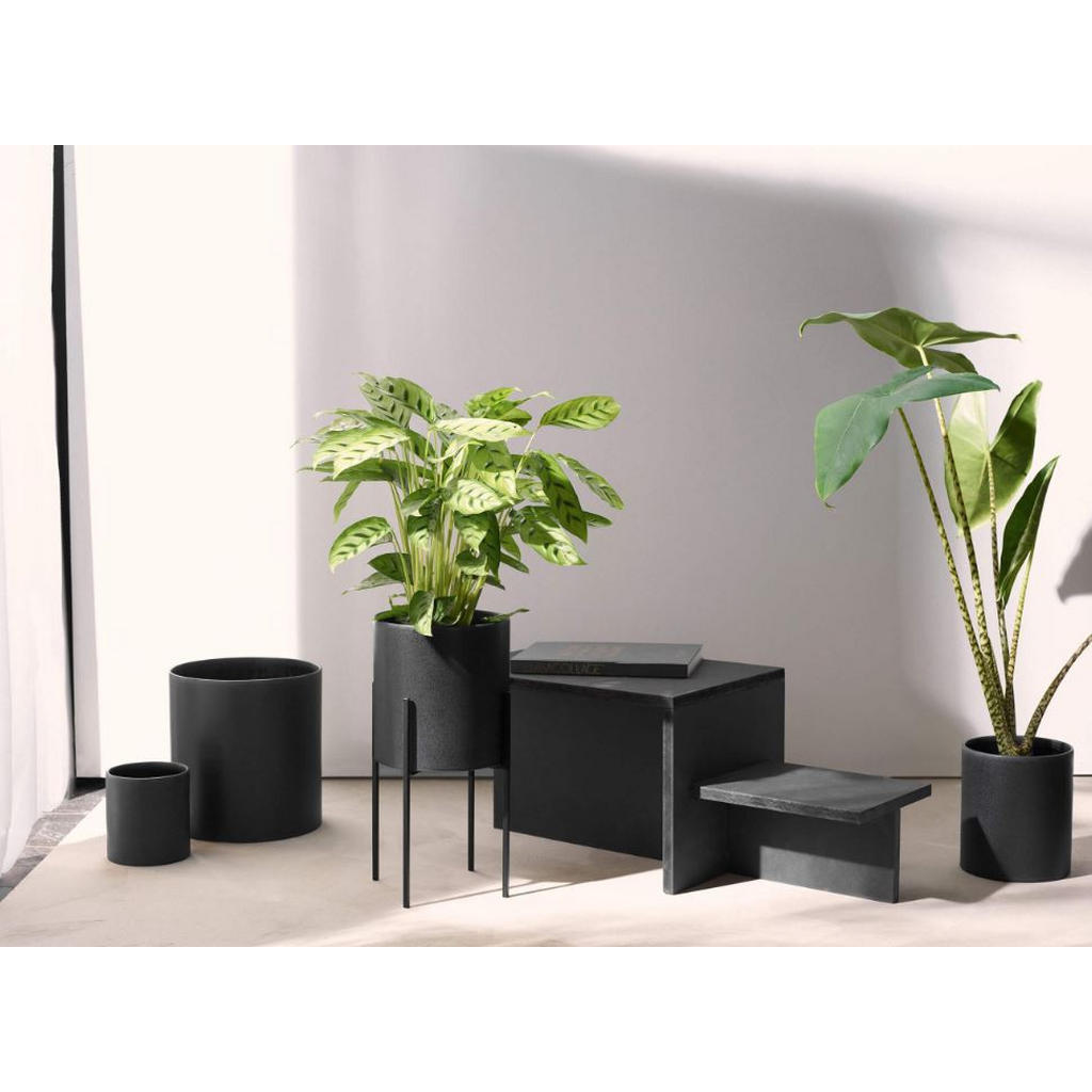 Thumbnail - ASA Blumenständer Haruko, Schwarz, Metall, 21.8x40.5x21.8 cm, Wohnzimmer, Wohnzimmertische, Blumenständer