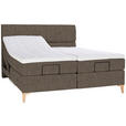 BOXSPRINGBETT 200/200 cm  in Braun  - Eichefarben/Braun, KONVENTIONELL, Holz/Textil (200/200cm) - Voleo