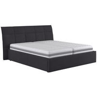 KÁRPITOZOTT ÁGY 160/200 cm  antracit  - fekete/antracit, Basics, faalapú anyag/textil (160/200cm) - Carryhome