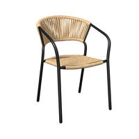 STAPELSESSEL in Metall, Kunststoff Anthrazit, Naturfarben  - Anthrazit/Naturfarben, MODERN, Kunststoff/Metall (55/78/55cm) - Ambia Garden