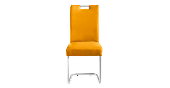 SCHWINGSTUHL Lederlook Edelstahlfarben, Gelb - Edelstahlfarben/Gelb, Design, Textil/Metall (48/99/69cm) - Valnatura