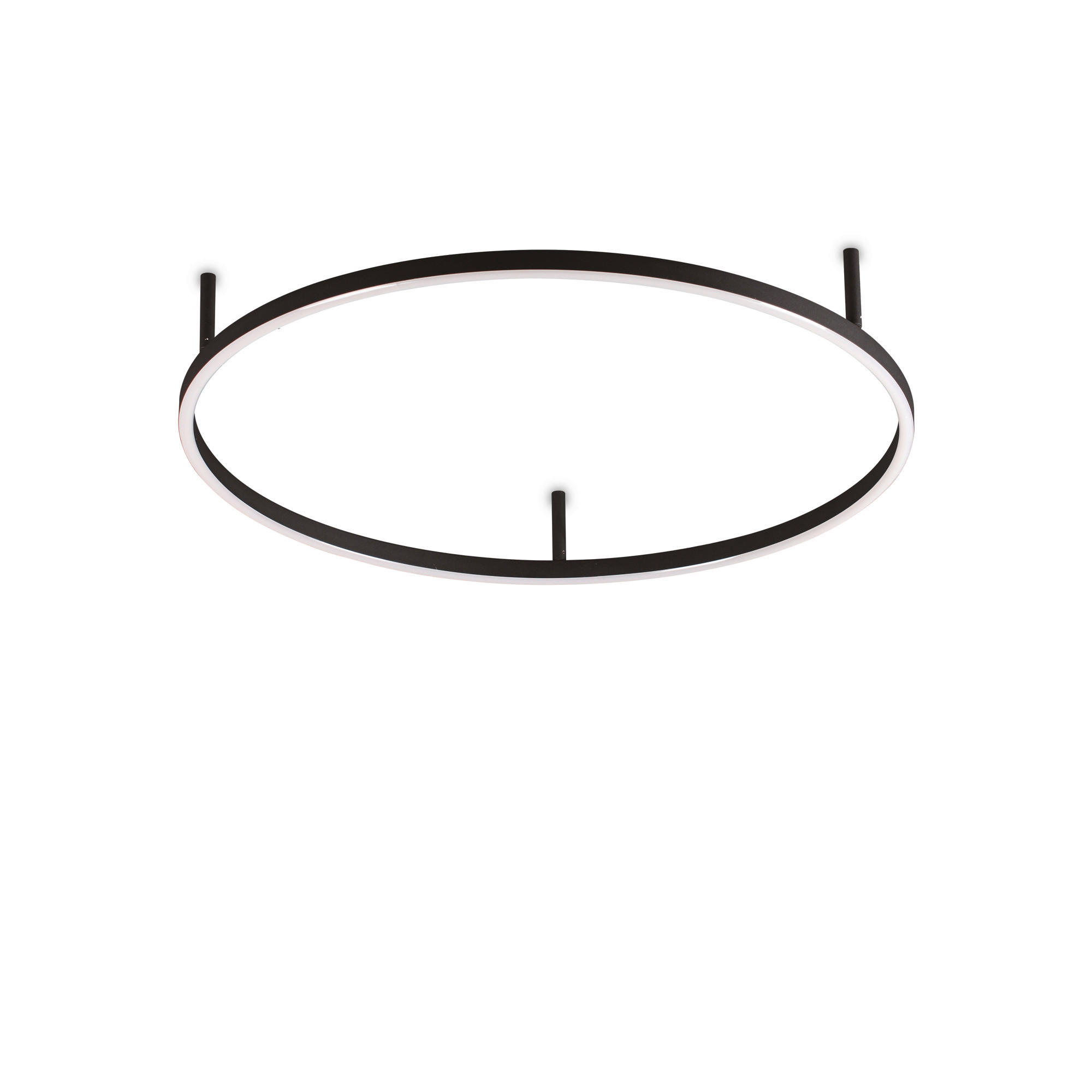LED-DECKENLEUCHTE Oracle Slim 70/7 cm   - Schwarz, Design, Kunststoff/Metall (70/7cm) - Ideal Lux