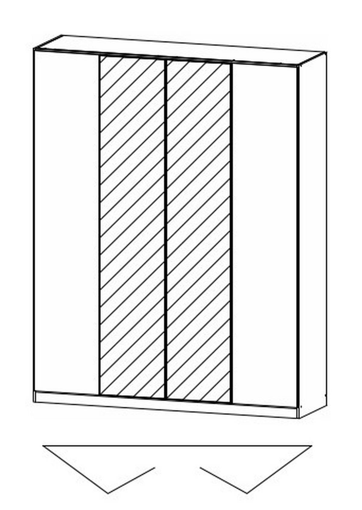 FALTTÜRENSCHRANK in Dunkelgrau  - Dunkelgrau, Holzwerkstoff (181/229/54cm) - Boxxx