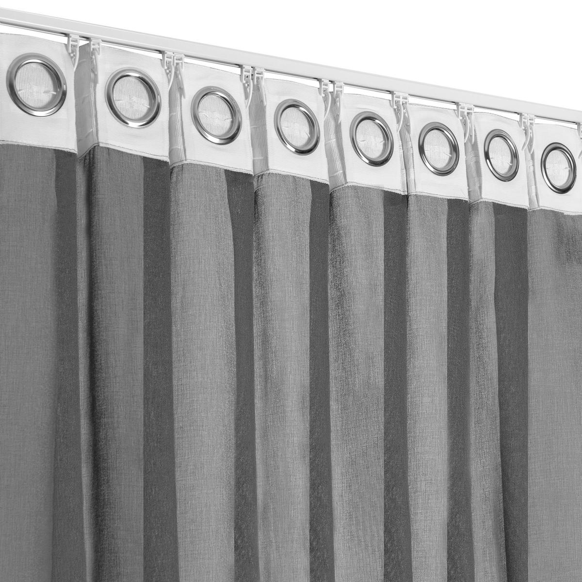 FERTIGVORHANG  halbtransparent   140/240 cm  - Dunkelgrau, Basics, Textil (140/240cm)