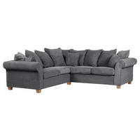 HÖRNSOFFA i manchester antracit  - antracit/ekfärgad, Lifestyle, trä/textil (250/250cm) - Livetastic