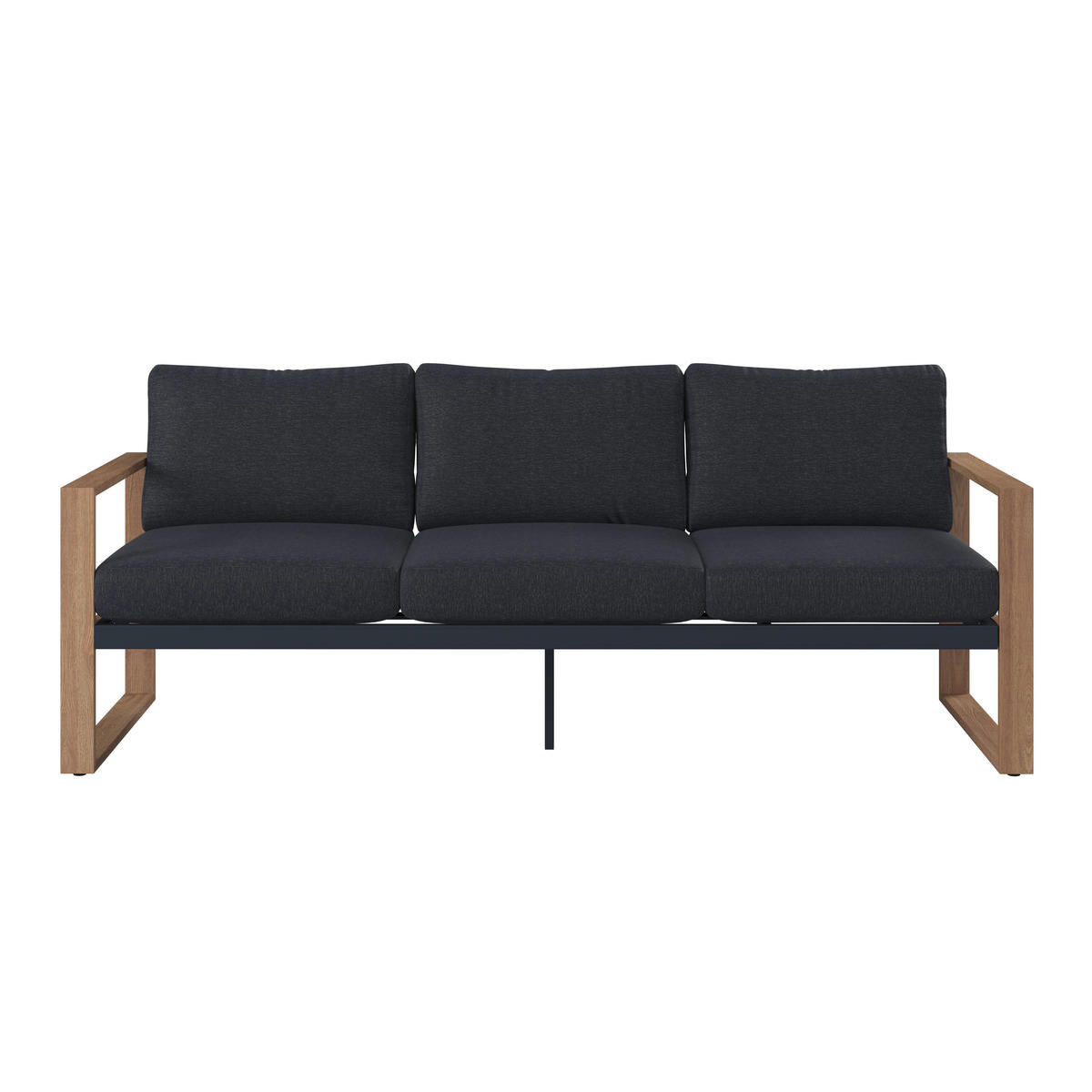 TERASOVÁ SEDACIA SÚPRAVA 4-dielne, kov, sklo, textil - sivá/prírodná farba, Modern, kov/textil (202.8/72/78cm) - Ambia Garden
