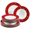 TAFELSERVICE Rot CHRISTMAS TOYS 12-teilig  - Rot, KONVENTIONELL, Keramik - X-Mas
