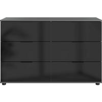 KOMODA   130/83/41 cm   boje grafita  - boje grafita/crna, Moderno, staklo/drvni materijal (130/83/41cm) - Xora