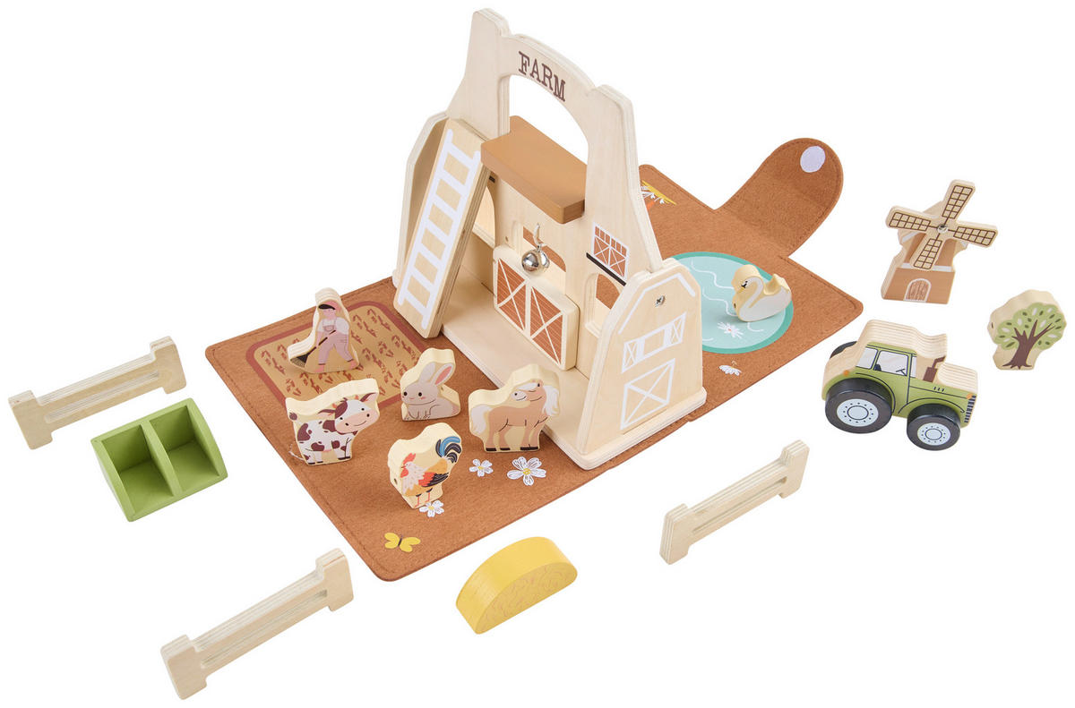 KINDERSPIELSET  - Multicolor, Trend, Holz/Textil (23/10,5/21cm) - Avelia