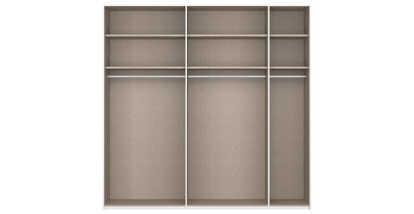 SCHWEBETÜRENSCHRANK  in Graphitfarben, Grau  - Graphitfarben/Grau, Design, Glas/Holzwerkstoff (226/235/68cm) - Xora