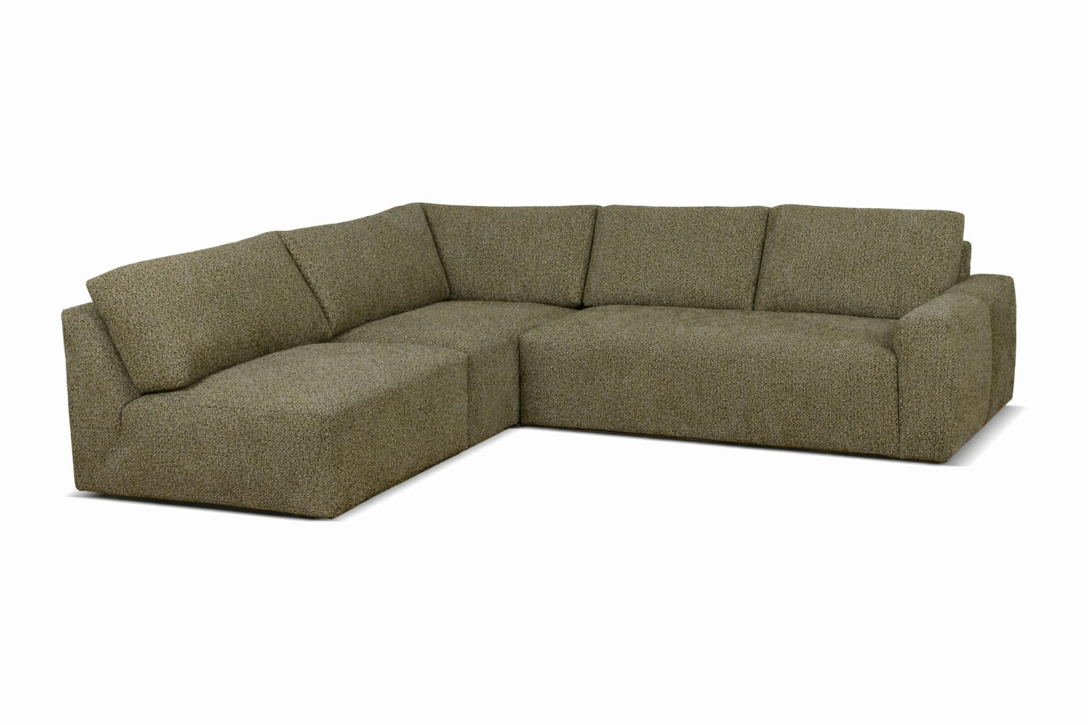 ECKSOFA einzeln stellbar  MAZA Grün  - Schwarz/Grün, Design, Textil (237/275cm) - Livetastic