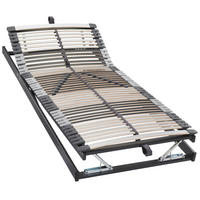 LATTENROST 90/190 cm Kopfteil, Fussteil verstellbar, Birke  - Anthrazit/Birkefarben, Basics, Holz (90/190cm) - Novel