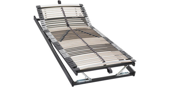 LATTENROST 90/220 cm Kopfteil, Fußteil verstellbar, Birke  - Anthrazit/Birkefarben, Basics, Holz (90/220cm) - Novel