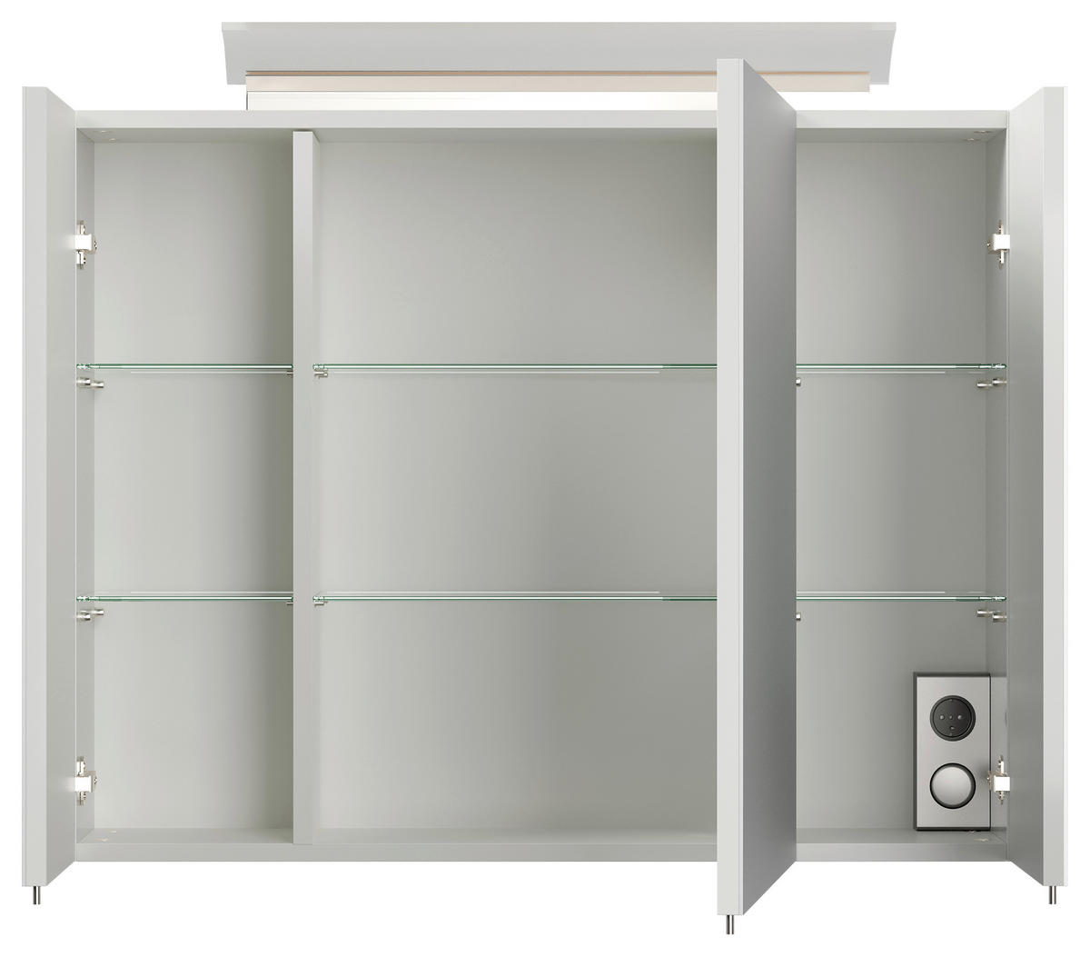 BADEZIMMER 5-teilig  in 80 cm  - Weiß Hochglanz/Weiß, Basics, Keramik/Holzwerkstoff (80cm) - MID.YOU