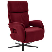RELAXSESSEL in Textil Rot  - Rot/Schwarz, Design, Textil/Metall (70/117/85cm) - Dieter Knoll
