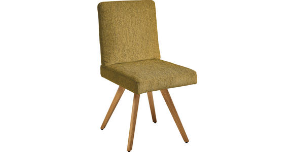 STUHL in Flachgewebe Holz, Textil - Eichefarben/Gelb, Design, Holz/Textil (46/94/58cm) - Dieter Knoll