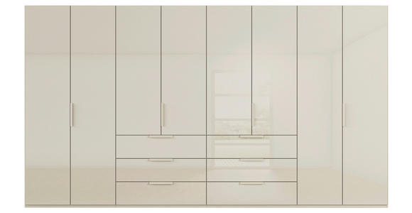 DREHTÜRENSCHRANK 400/223/61 cm,  in Champagner, 8-türig  - Champagner, Basics, Glas/Holzwerkstoff (400/223/61cm) - Novel