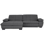 ECKSOFA in Webstoff Dunkelgrau  180/265 cm  - Dunkelgrau/Schwarz, Design, Textil/Metall (180/265cm) - Carryhome