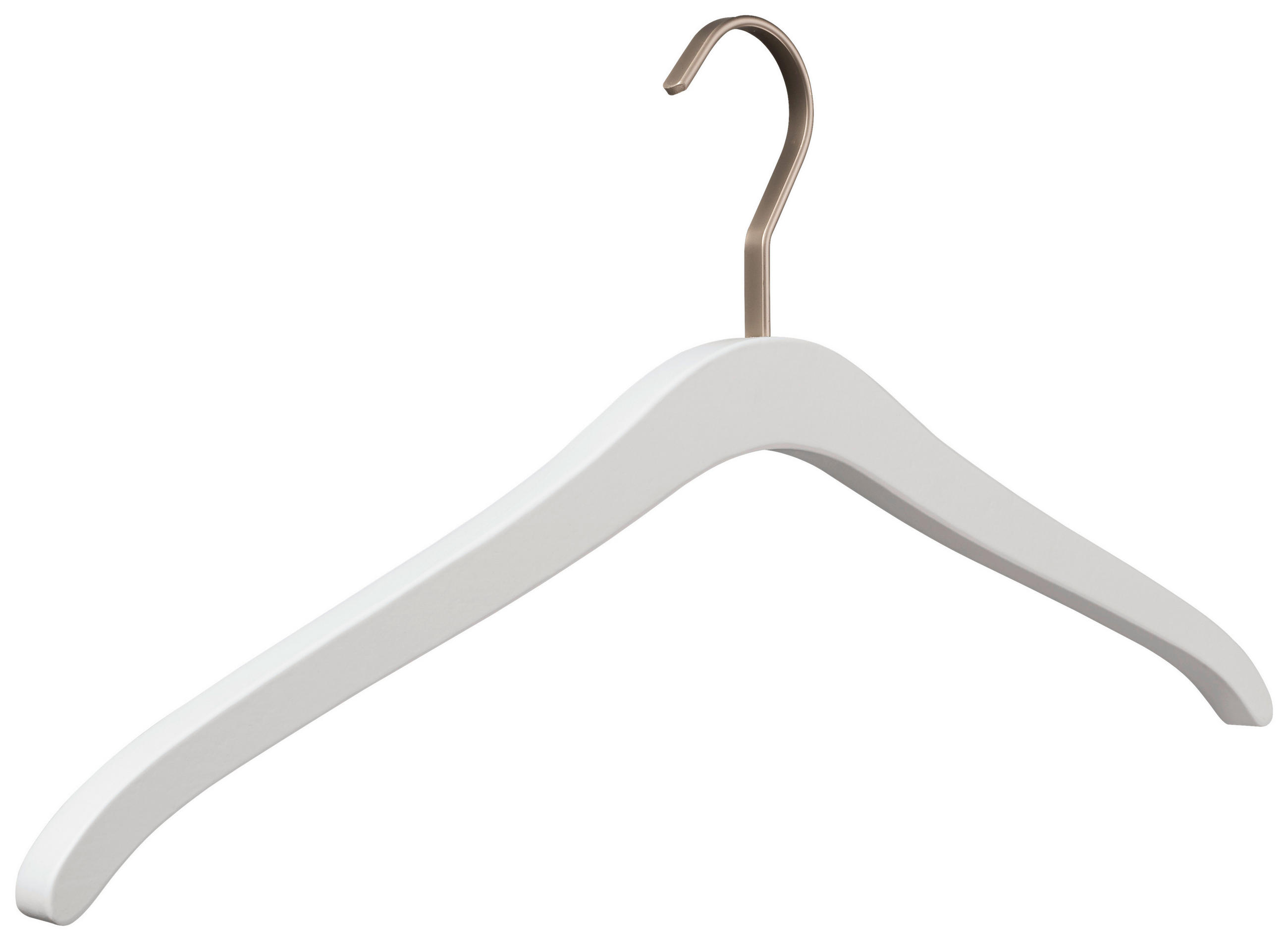KLEIDERBÜGEL 43 cm Holz, Metall  - Weiß, Design, Holz/Metall (43cm)