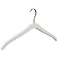 KLEIDERBÜGEL 43 cm Holz, Metall  - Weiß, Design, Holz/Metall (43cm)