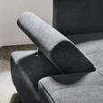 ECKSOFA in Flachgewebe Hellgrau  - Silberfarben/Hellgrau, Design, Textil/Metall (174/306cm) - Carryhome