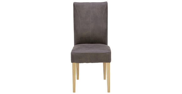 STUHL in Webstoff - Eichefarben/Dunkelgrau, KONVENTIONELL, Holz/Textil (44/98/64cm) - Venda