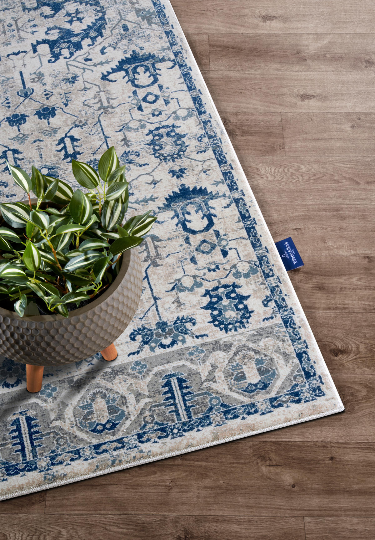 LÄUFER 80/240 cm Kollektion 1869 Blau, Creme  - Blau/Creme, Design, Kunststoff (80/240cm) - Villeroy & Boch