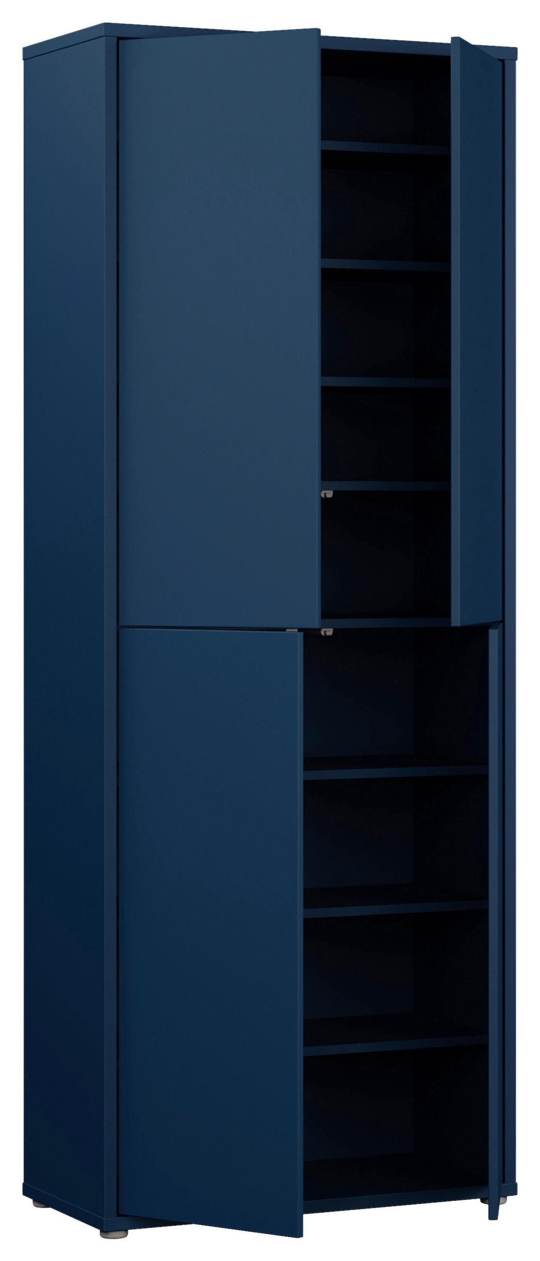 SCHUHSCHRANK Dunkelblau  - Dunkelblau/Grau, MODERN, Holzwerkstoff/Kunststoff (74,5/191,9/34,9cm) - Modern Living