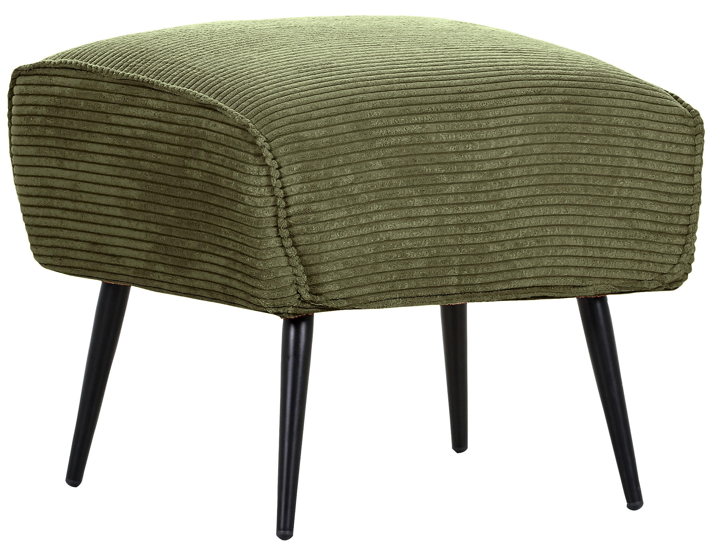 HOCKER in Textil Grün  - Schwarz/Grün, Design, Textil/Metall (60/49/53cm) - Landscape