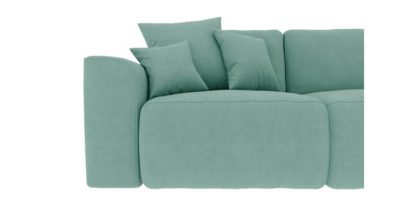 ECKSOFA in Velours Mintgrün  293/195 cm  - Chromfarben/Mintgrün, KONVENTIONELL, Kunststoff/Textil (293/195cm) - Carryhome