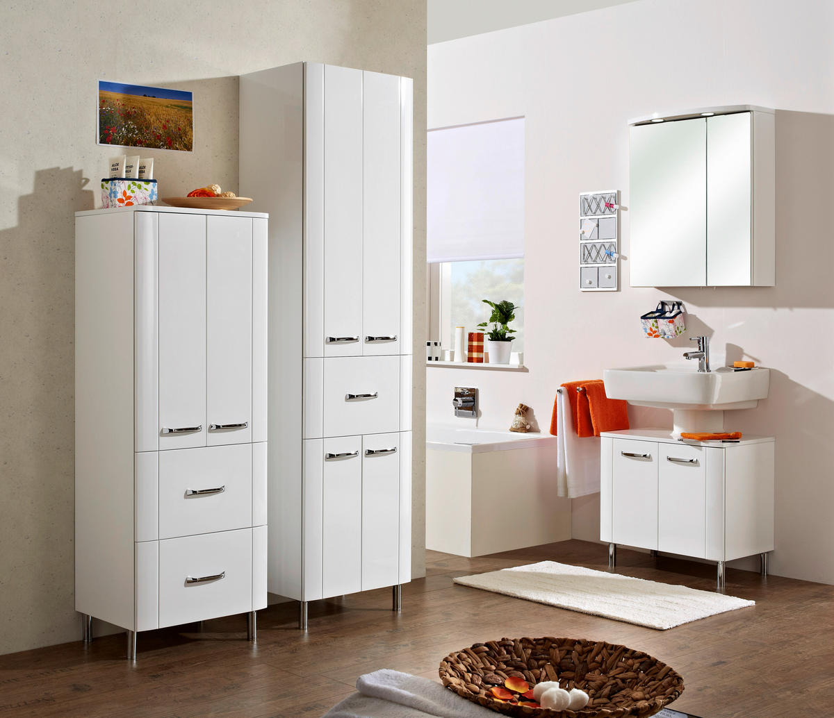 SPIEGELSCHRANK 60/73/18 cm  - Chromfarben/Weiß, MODERN, Glas/Holzwerkstoff (60/73/18cm) - Sadena