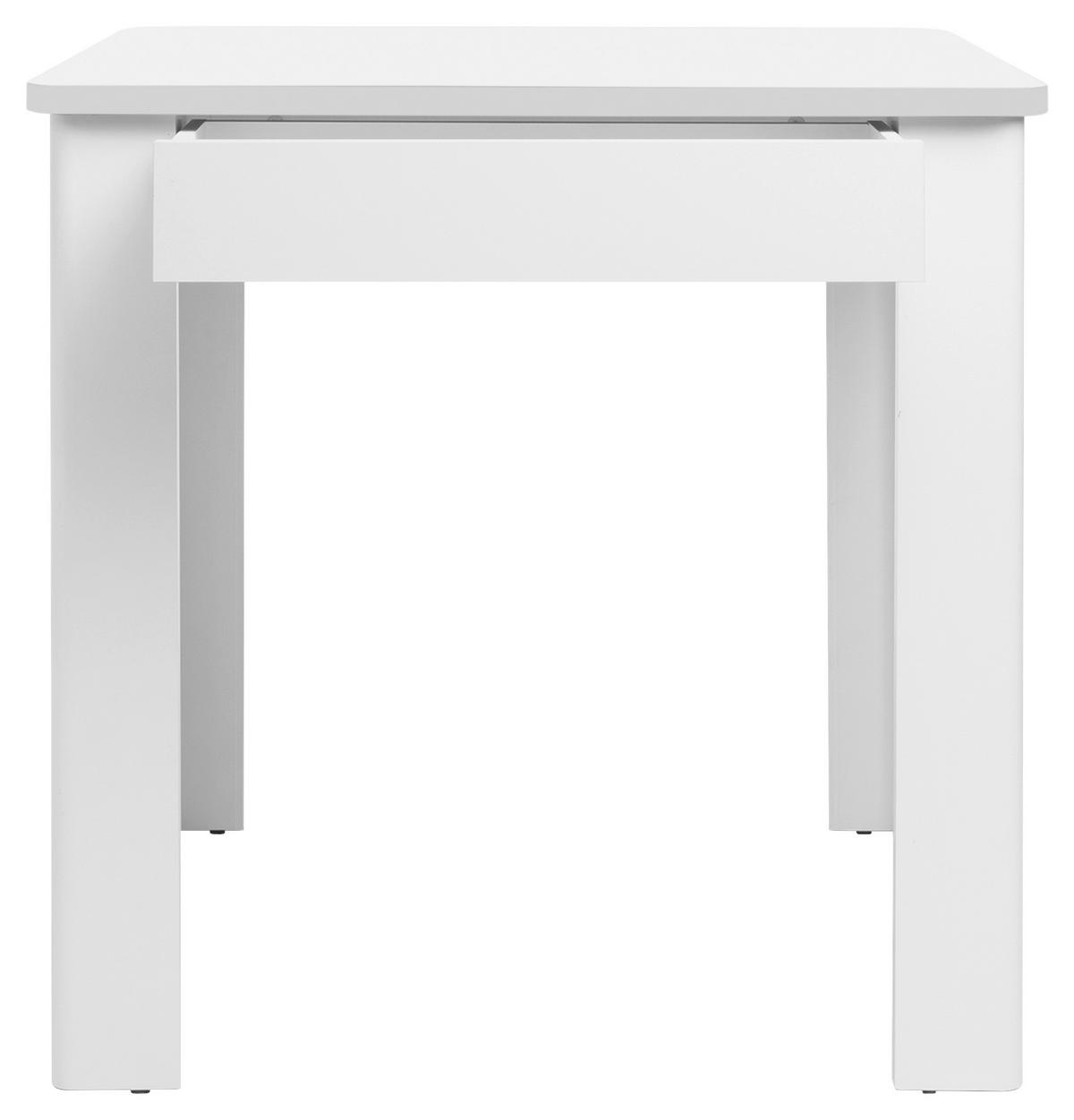 Küchentisch in Holzwerkstoff 80/80/77 cm   - Weiss, Modern, Holzwerkstoff (80/80/77cm) - MID.YOU