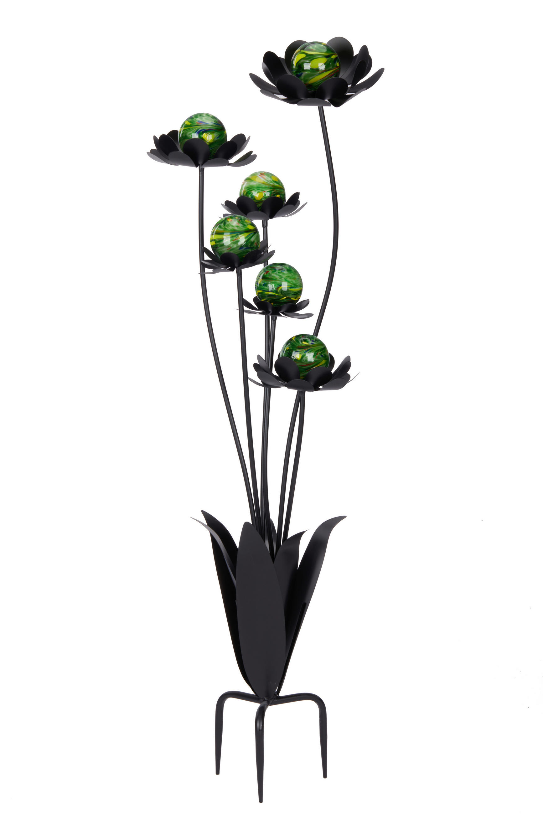 LESZÚRHATÓ KERTI DEKORÁCIÓ - fekete/zöld, Basics, Üveg/fém (42/109/32cm) - Ambia Home