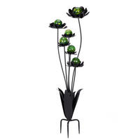 DECORAțIUNE PENTRU GRĂDINĂ - verde/negru, Basics, sticlă/metal (42/109/32cm) - Ambia Home