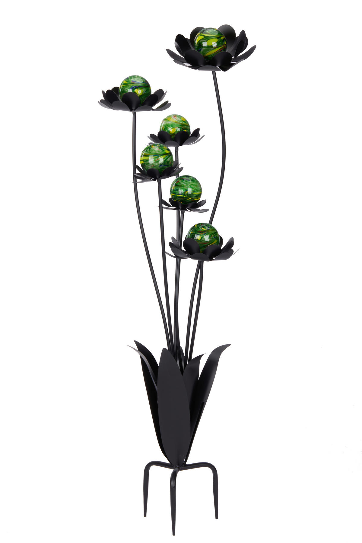 DECORAțIUNE PENTRU GRĂDINĂ - verde/negru, Basics, sticlă/metal (42/109/32cm) - Ambia Home