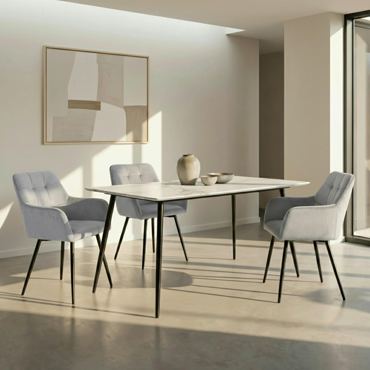 ESSTISCH 120/80/76 cm Nachbildung  Metall, Holzwerkstoff gastro- und objekttauglich rechteckig Schwarz  - Schwarz, MODERN, Holzwerkstoff/Metall (120/80/76cm) - MID.YOU