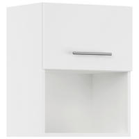 KÜCHENOBERSCHRANK 45/57,9/34,2 cm  in Weiß  - Edelstahlfarben/Weiß, Basics, Holzwerkstoff/Metall (45/57,9/34,2cm) - Impuls