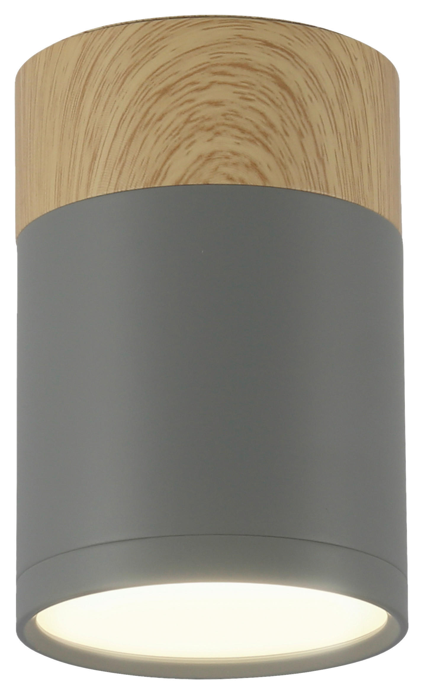 DECKENLEUCHTE Tuba 6.8/6.8/10 cm   - Blaugrau, Natur, Metall (6.8/6.8/10cm)