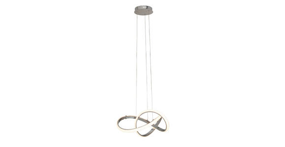 LED-HÄNGELEUCHTE 55/150 cm  - Chromfarben, Design, Kunststoff/Metall (55/150cm) - Ambiente