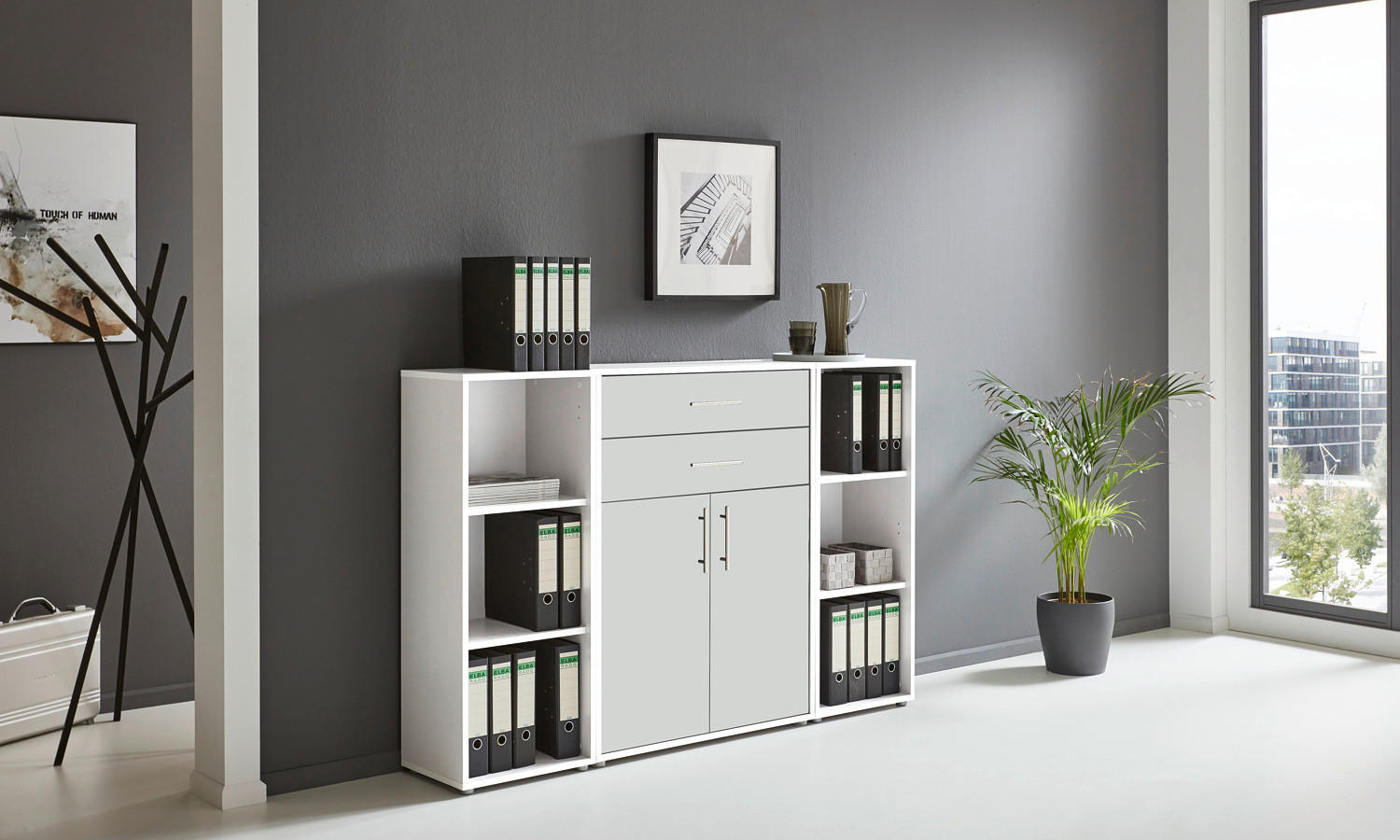AKTENSCHRANK Weiß  - Weiß, MODERN, Holzwerkstoff (172,6/113,6/33cm) - MID.YOU