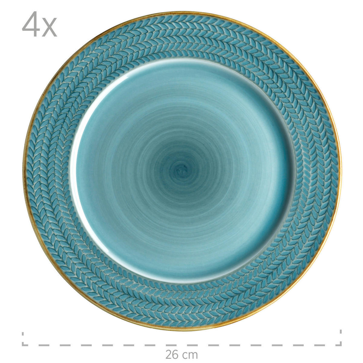 TAFELSERVICE Prospero 8-teilig  - Blau, Basics, Keramik (30,5/30,5/22cm) - Mäser