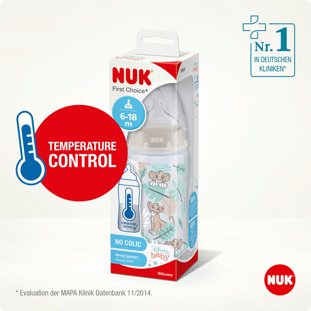 BABYFLASCHE Disney Classic 300 ml  - Beige/Mintgrün, Basics, Kunststoff (6,6/6,6/23,5cm) - NUK