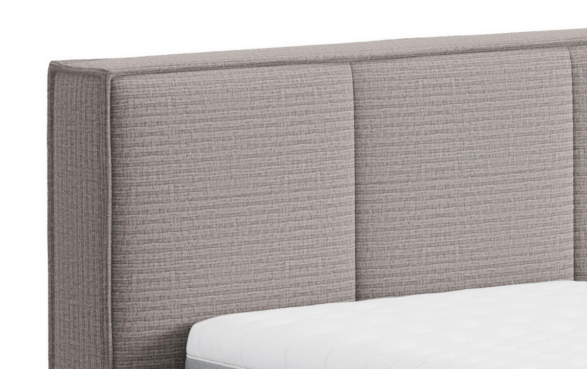KÁRPITOZOTT ÁGY 160/200 cm  szürke  - fekete/antracit, Basics, faalapú anyag/textil (160/200cm) - Carryhome