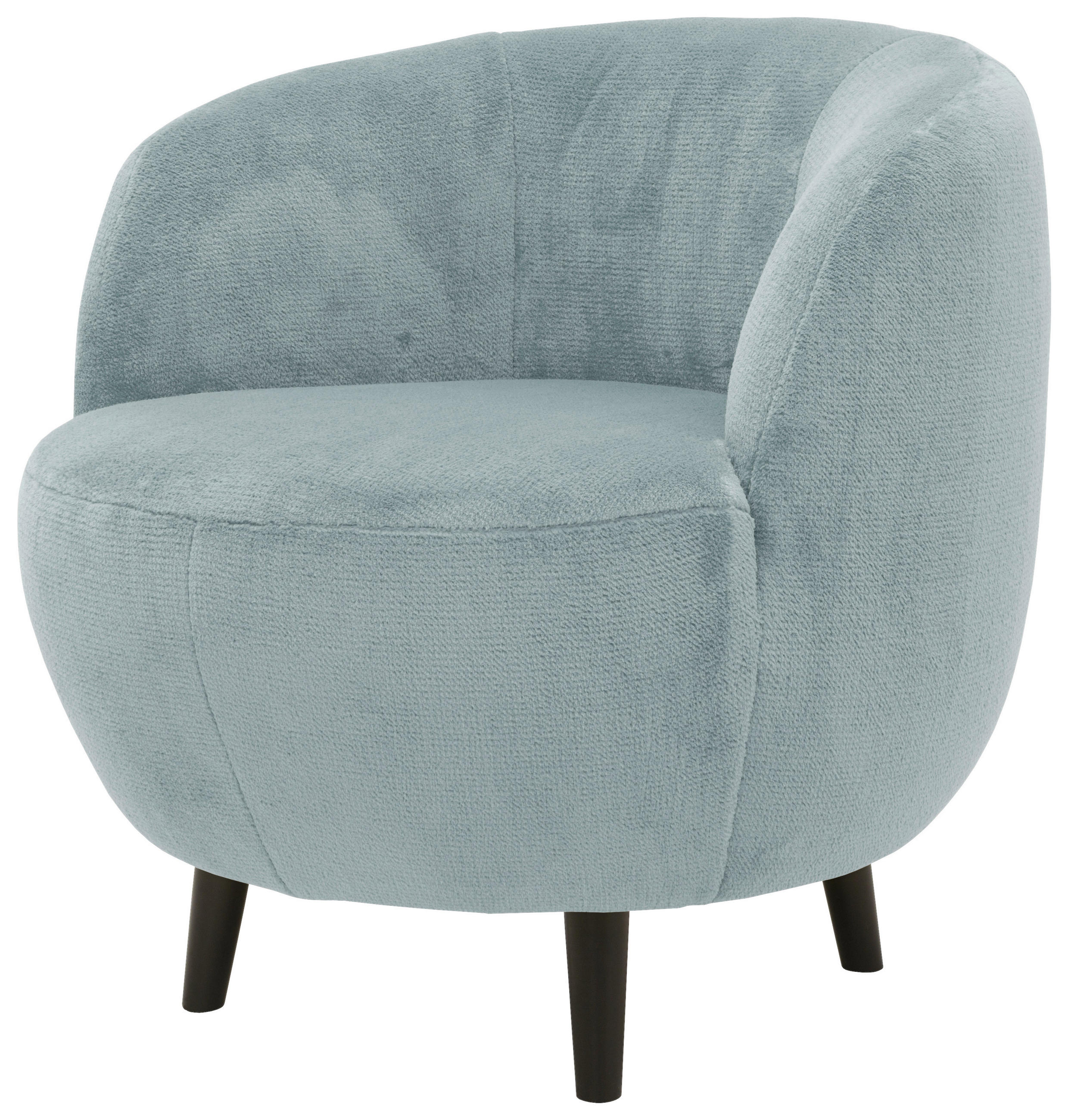 SESSEL in Webstoff Mintgrau  - Mintgrau/Schwarz, Design, Holz/Textil (72/72/76cm) - LOOKS by W.Joop