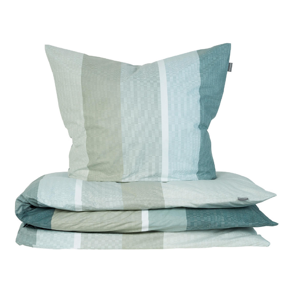 BETTWÄSCHE 2-teilig ENDY STRIPES Renforcé 135/200 cm  - Grün, Basics, Textil (135/200cm)