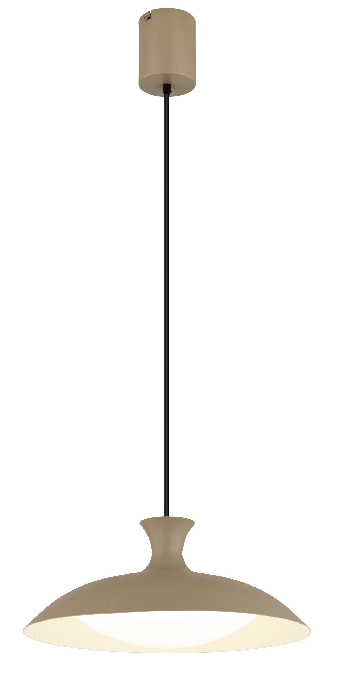 LED-HÄNGLAMPA ROCHA 40/150 cm  - vit/sandfärgad, Klassisk, metall/plast (40/150cm) - Globo