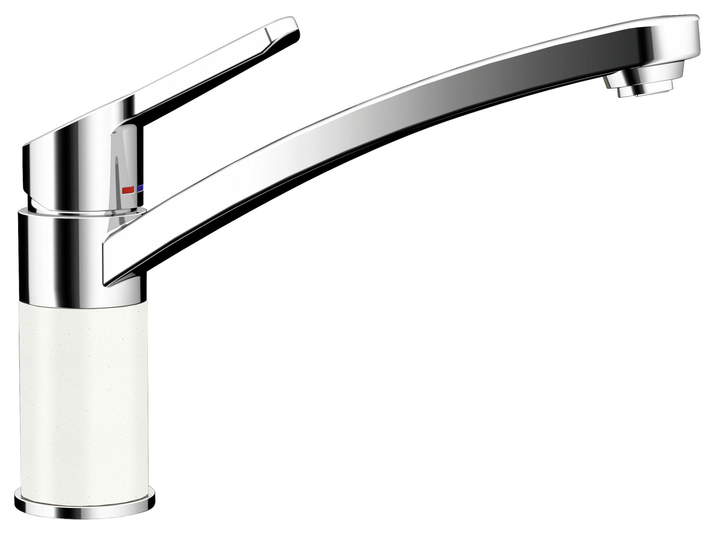 KÜCHENARMATUR 598000POL  - Chromfarben/Weiß, Basics, Stein/Metall (5/17,8/20,5cm) - Schock