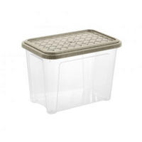 BOX S VÍKEM 4,6l l - šedobéžová, Basics, plast (26.2/17/18.8cm)